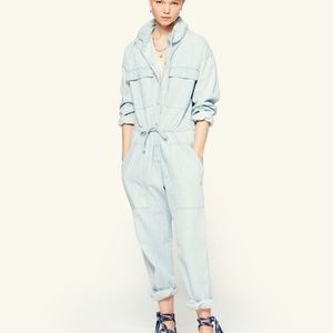 ISABEL MARANT/NWT Women’s 'Marvin' Denim Jumpsuit Light Blue 10